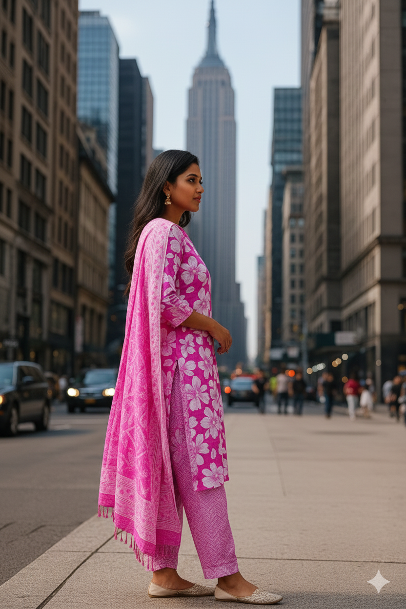 Women's 3 pieces kurtis set